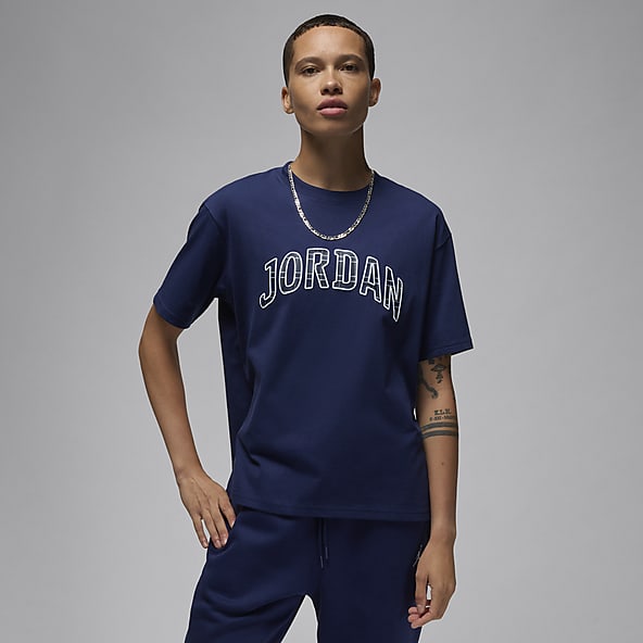 Dark blue jordan shirt top
